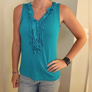 Chico's Sleeveless Shirt in Size 1. BRIGHT TEAL